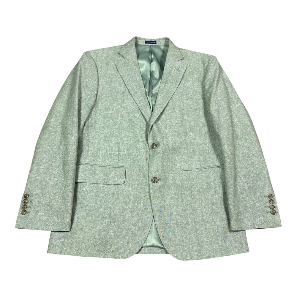 Stafford Signature Classic Fit Light Green Linen Blend Sport Coat Men's 38 Short